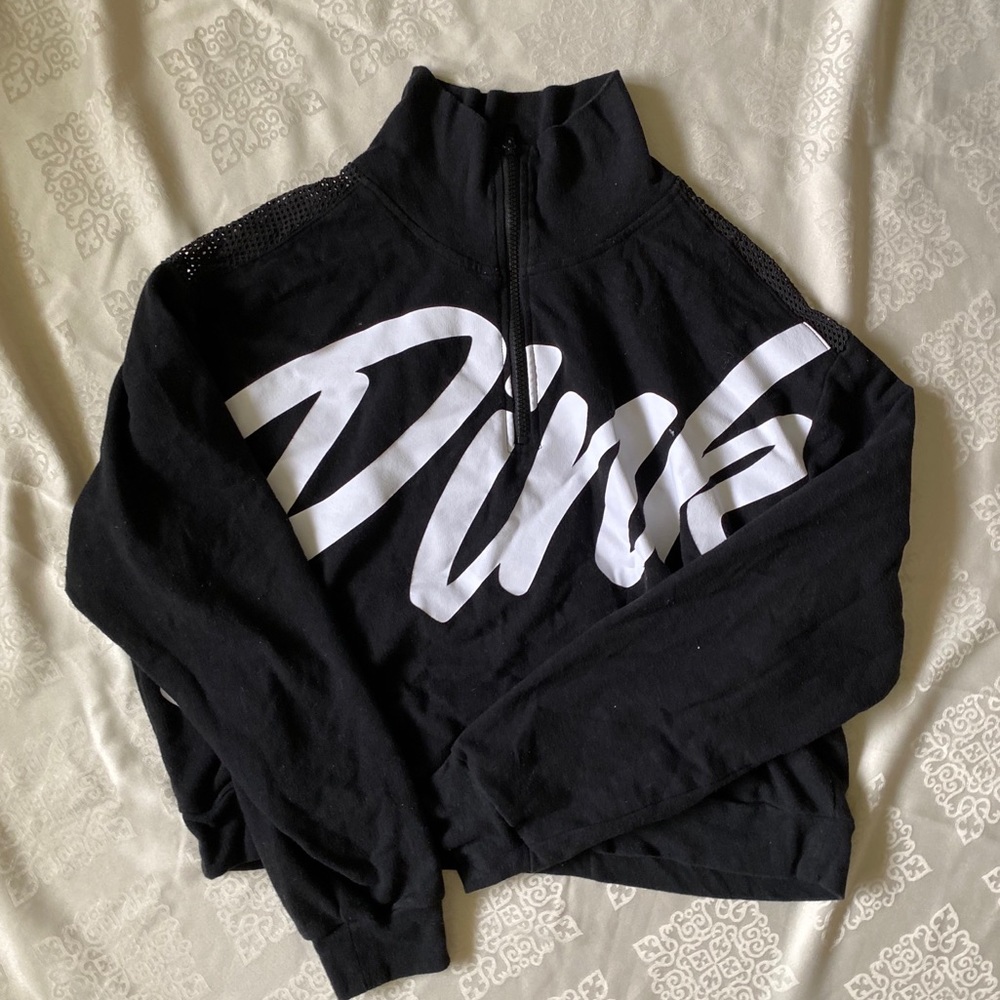 Victoria’s Secret pink mesh cropped sweater